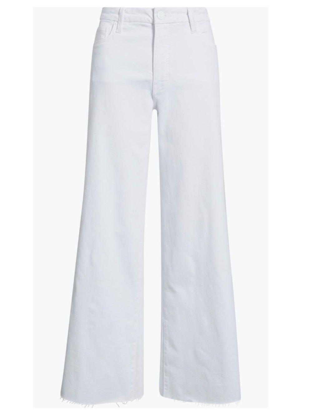 KUT From The Kloth Meg Fab Ab Wide Leg Jeans Womens 10 White High Rise Raw Hem - Picture 5 of 14